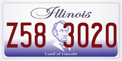 IL license plate Z583020
