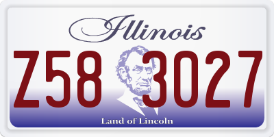 IL license plate Z583027