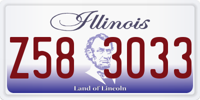 IL license plate Z583033