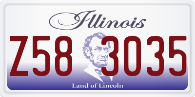 IL license plate Z583035