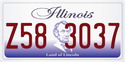 IL license plate Z583037