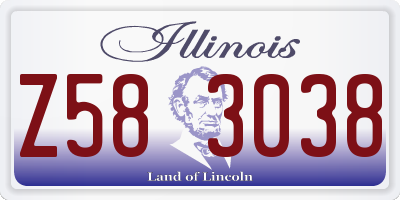 IL license plate Z583038
