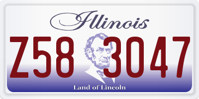 IL license plate Z583047