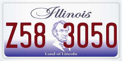 IL license plate Z583050