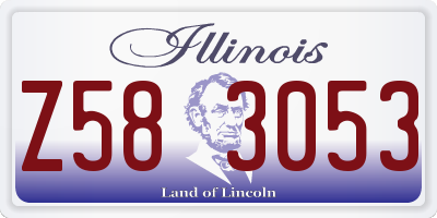 IL license plate Z583053