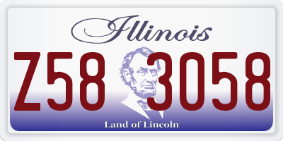 IL license plate Z583058