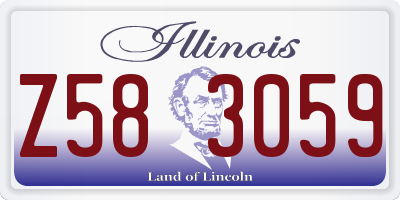 IL license plate Z583059