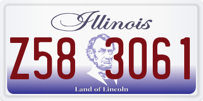 IL license plate Z583061