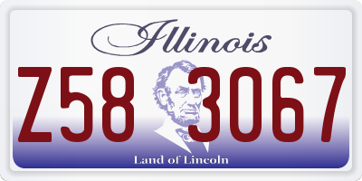 IL license plate Z583067