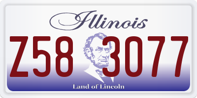 IL license plate Z583077