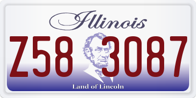 IL license plate Z583087