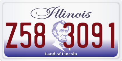 IL license plate Z583091