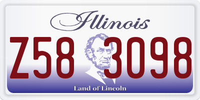 IL license plate Z583098
