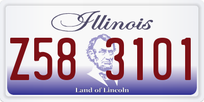 IL license plate Z583101