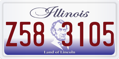 IL license plate Z583105
