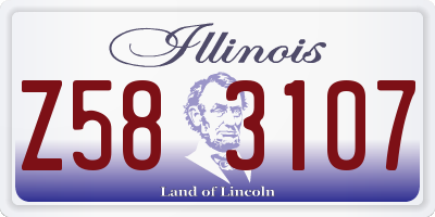 IL license plate Z583107