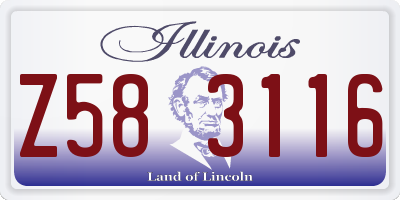 IL license plate Z583116