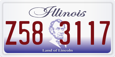 IL license plate Z583117