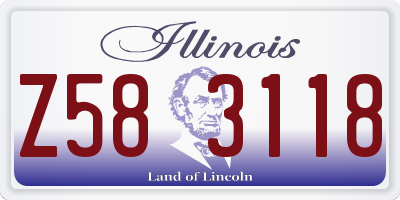IL license plate Z583118