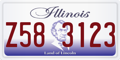 IL license plate Z583123