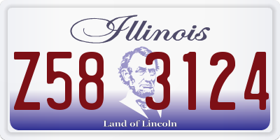 IL license plate Z583124