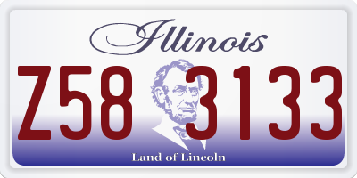 IL license plate Z583133