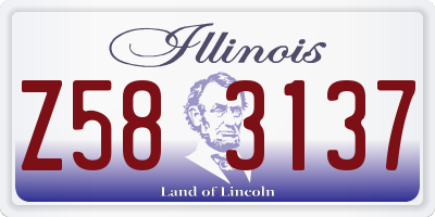 IL license plate Z583137