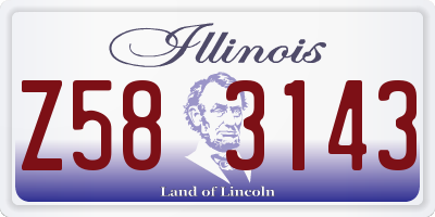 IL license plate Z583143