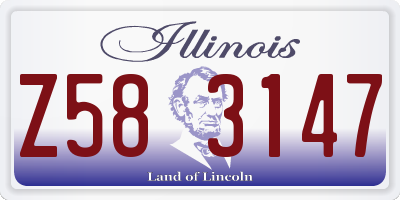 IL license plate Z583147