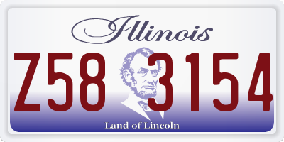 IL license plate Z583154