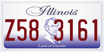 IL license plate Z583161