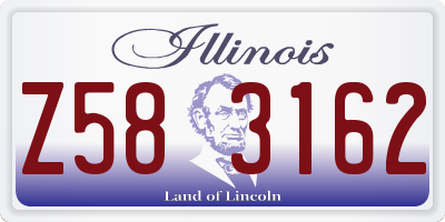 IL license plate Z583162