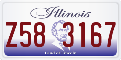 IL license plate Z583167