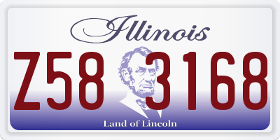 IL license plate Z583168
