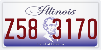 IL license plate Z583170