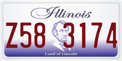 IL license plate Z583174