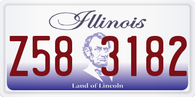 IL license plate Z583182