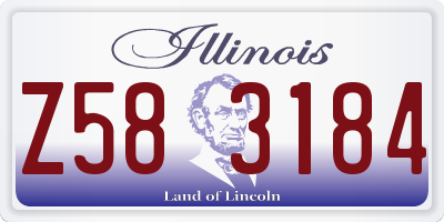 IL license plate Z583184