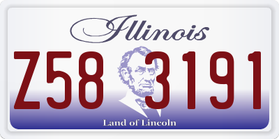 IL license plate Z583191