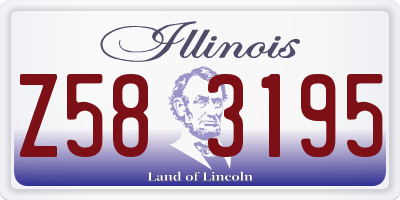 IL license plate Z583195