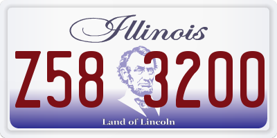 IL license plate Z583200