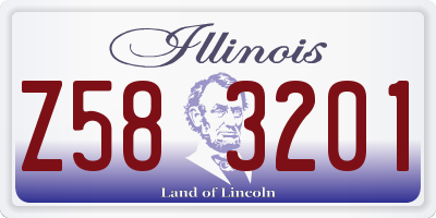 IL license plate Z583201
