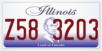 IL license plate Z583203