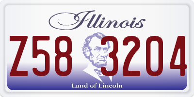 IL license plate Z583204