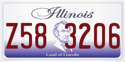 IL license plate Z583206