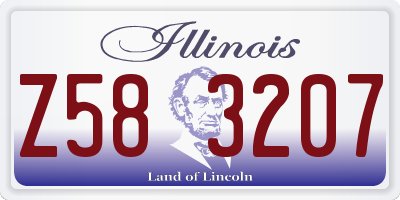 IL license plate Z583207