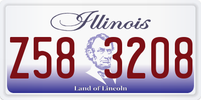 IL license plate Z583208