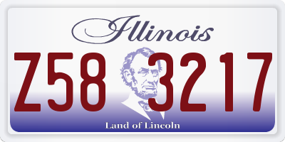 IL license plate Z583217
