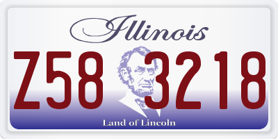 IL license plate Z583218