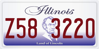 IL license plate Z583220
